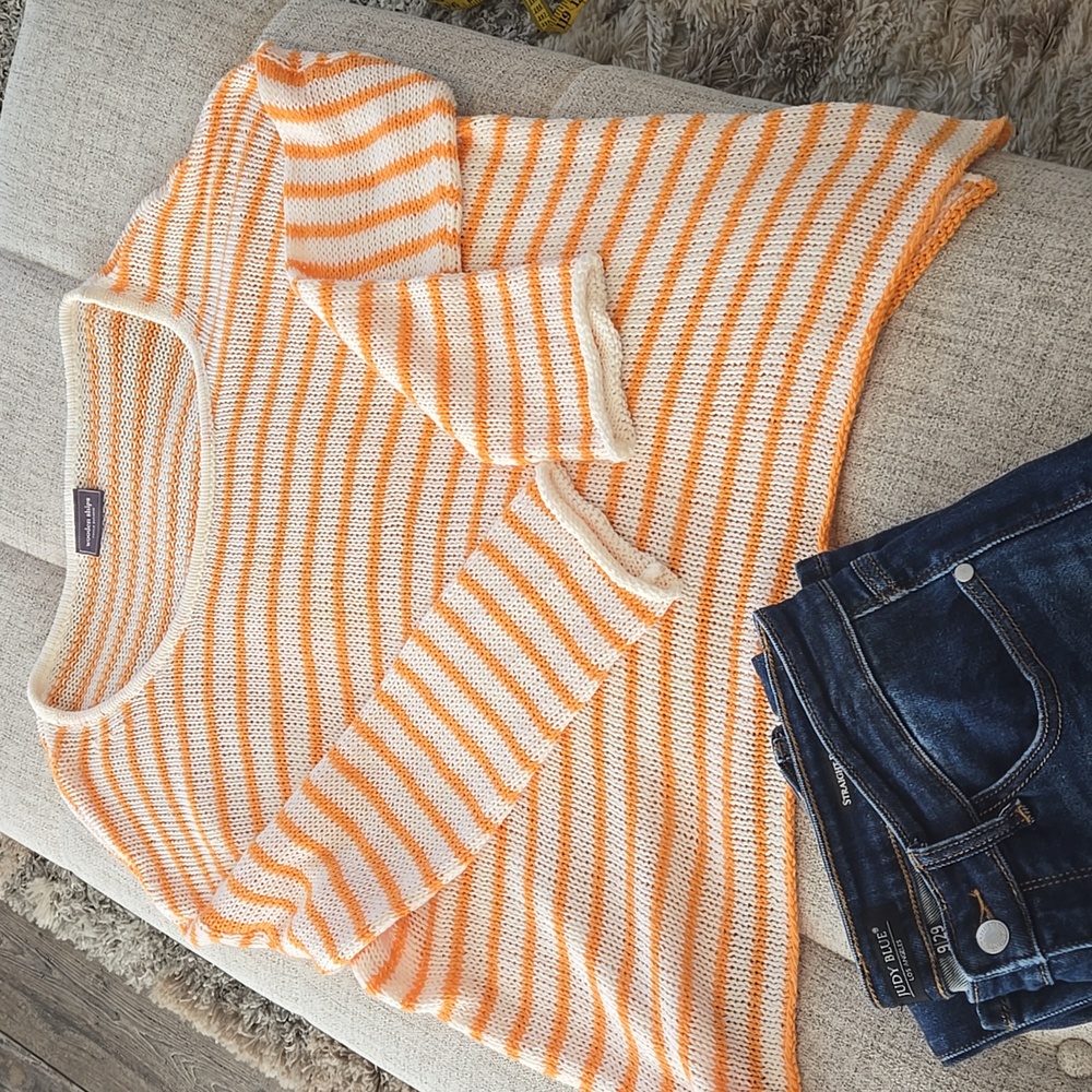 Wooden Ships Crop Boyfriend Crew Cotton Sweater